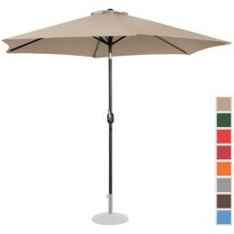 Grand Parasol De Terrasse Jardin Hexagonal Inclinable 300 cm Crème - Crème