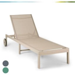 Bain de Soleil, Transat Jardin Exterieur, Chaise Longue de Jardin en Polyester, Imperméable, Chaise