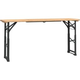Table à bière pliable 170x50x75/105 cm bois massif de sapin Vidaxl Brun