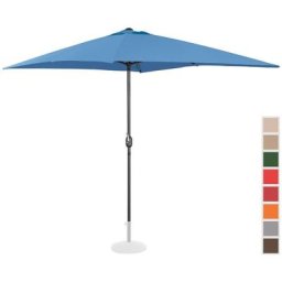 Uniprodo - Grand Parasol De Jardin Rectangulaire Anti-UV fpruv 50+ 200 x 300 cm Bleu - Bleu