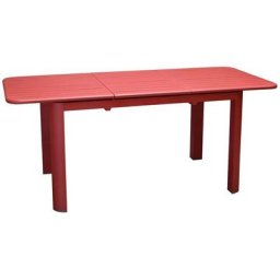 Table d'extérieur Eos - 130 cm + allonge de 50 cm - 4 à 6 personnes - Rouge - Proloisirs
