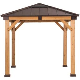 Tonnelle en cèdre rapi en marron - 273cm x 273cm