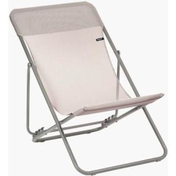 Transat de jardin pliable Lafuma Mobilier maxi transat - Magnolia Lightpink/Titane