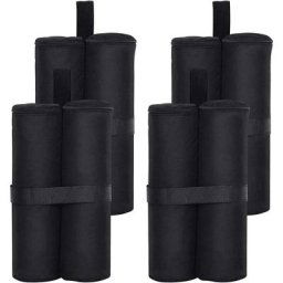 Lot de 4 sacs de sable pour gazebo de qualité industrielle poids lourds à double couture pour sac