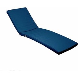 Coussin Bain de Soleil / Matelas pour Transat Dehoussable- 185x60x5cm - Bleu petrole