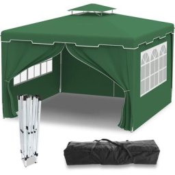 Devoko - Gazebo de jardin facile à transporter Imperméable et coupe-vent,Bleu foncé