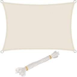 Voile D'Ombrage Rectangulaire ImperméAble Anti 93% Uv RéSistant à L'Eau Protection Contre Le Vent
