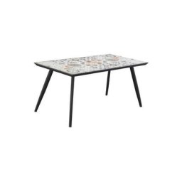 Table a manger de jardin -Style zellige -162 cm - Acier thermolaqué + carreaux de céramique