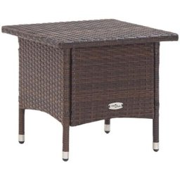 Vidaxl - Table à thé Marron 50x50x47 cm Résine tressée Marron