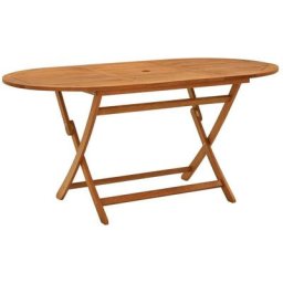 Table pliable de jardin 160x85x75 cm Bois d'eucalyptus massif Vidaxl n/a