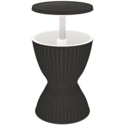 Table à glacière 3 en 1 noir polypropylène Vidaxl Noir