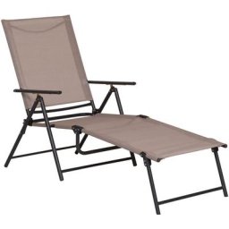 Bain de soleil pliable transat inclinable 5 positions chaise longue grand confort avec accoudoirs
