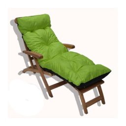 Coussin bain de soleil imperméable réversible anis noir 180x60 cm