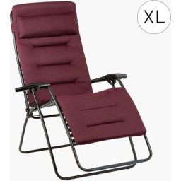 Fauteuil relax de jardin pliable Lafuma Mobilier rsx clip xl - Bordeaux Tube Noir