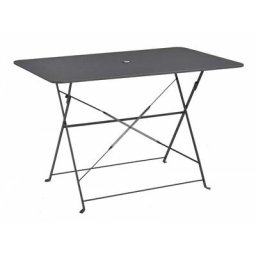 Venise - Table de jardin pliante - 4 places - Gris Anthracite - gris anthracite