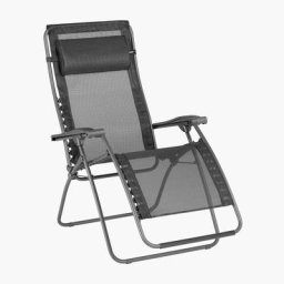 Lafuma Mobilier - Fauteuil relax de jardin pliable rsxa clip - Black Tube Basalte