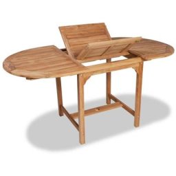 Hommoo - Table extensible de jardin (110-160)x80x75 cm Teck solide HDV28872