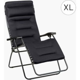Fauteuil relax de jardin pliable Lafuma Mobilier rsx clip xl - Acier Tube Noir