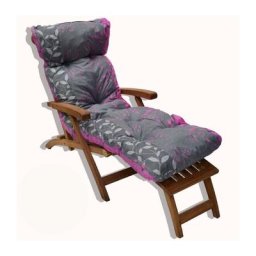 Coussin bain de soleil rose gris 180x60 cm