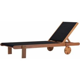 Bain de Soleil en bois exotique Saïgon - Maple - Noir - Gris.