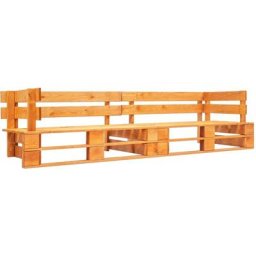 Canapé palette à 2 places de jardin Marron miel Bois Vidaxl marron miel