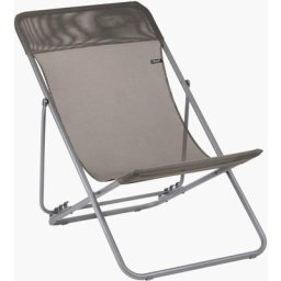 Transat de jardin pliable Lafuma Mobilier maxi transat - Graphite Tube Basalte