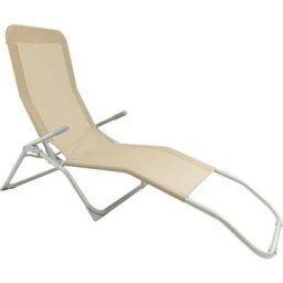 Bain de soleil pliant - Transat de relaxation - Taupe Maxxgarden
