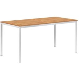 Table à manger de jardin 160x80x75cm Bois de teck massif et inox Vidaxl n/a