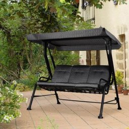 Outsunny - Balancelle de jardin 3 places grand confort toit inclinaison réglable épais coussins