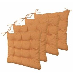 Lot de 4 Galettes de chaise 40 x 40 cm - Rouille
