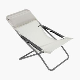 Lafuma Mobilier - Transat de jardin pliable transabed - Seigle Ii Tube Titane