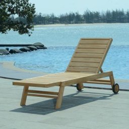 Bain de soleil en teck Ecograde Elite - Naturel