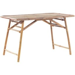 Table Pliable 120 x 69 cm d'Extérieur en Bambou Naturel pour Jardin Molise - Bois clair