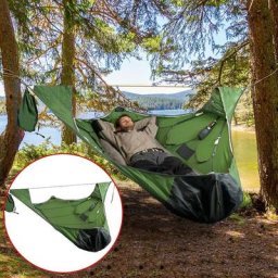 Hamac de camping en plein air avec moustiquaire lit suspendu balançoire de sommeil portable à haute