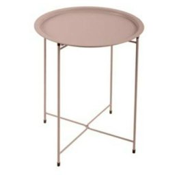 Essenciel Green - Table D'appoint, Table Basse Pliante Gris De Jardin Beige En Acier 46X52CM