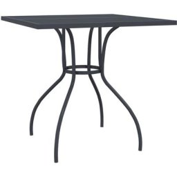 Table de jardin anthracite 80x80x72,5 cm Treillis d'acier vidaXL - N/A
