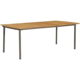 Table de jardin 200x100x72 cm Bois d'acacia solide et acier Vidaxl n/a