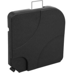 4 Dalles Parasol Poids Lest à Remplir D'Eau Ou De Sable Plastique 50 x 50 x 6 cm - Noir