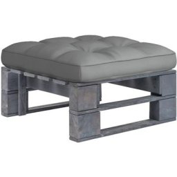 Pouf palette de jardin Bois de pin imprégné de gris Vidaxl Gris
