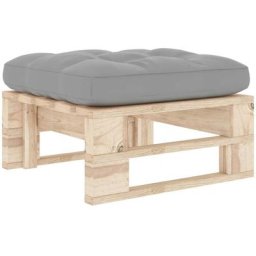 Pouf palette de jardin Bois de pin imprégné Vidaxl Gris