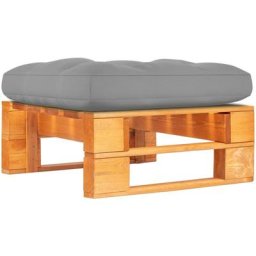 Pouf palette de jardin Bois de pin imprégné de marron miel vidaXL - Gris