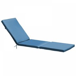 Coussin bain de soleil polyester bleu pacific 186x53x5 cm - Bleu