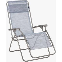 Fauteuil relax de jardin pliable LAFUMA MOBILIER, RT2 - Ondee (Blue)Tube Titane