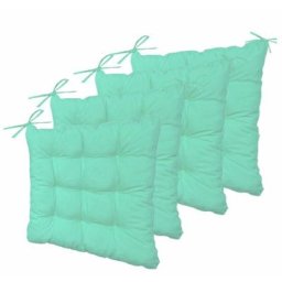 Lot de 4 Galettes de chaise 40 x 40 cm - Vert mint