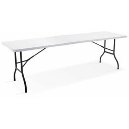 Table de réception avec pieds pliants 240 cm - Blanc