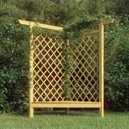 Tonnelle de Jardin Tente de réception - Rapide à Installer d'angle avec banc 166x81x174 cm Bois de