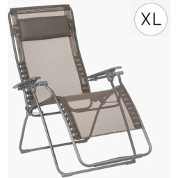 Lafuma Mobilier - Fauteuil relax de jardin pliable futura xl - Graphite Tube Basalte