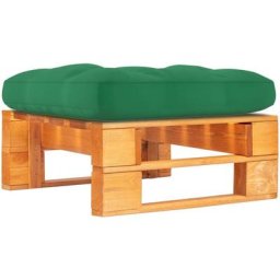 Pouf palette de jardin Bois de pin imprégné de marron miel Vidaxl Vert
