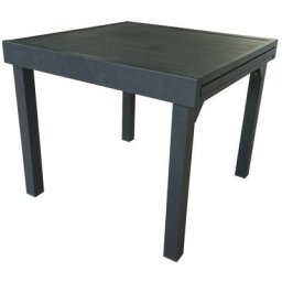 Table de jardin en aluminium extensible gris 4/8 pers. - Gris