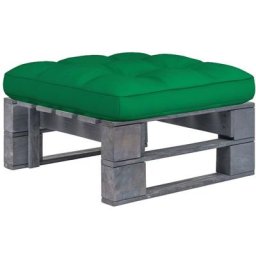 Pouf palette de jardin Bois de pin imprégné de gris Vidaxl Vert
